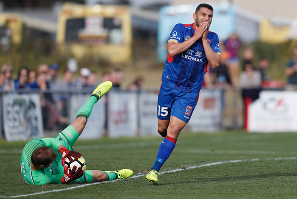 Andrew Nabbout goes close against Phoenix